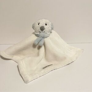 Blankets & Beyond Blue Snowman Lovey Security Blanket White Baby Christmas Toy